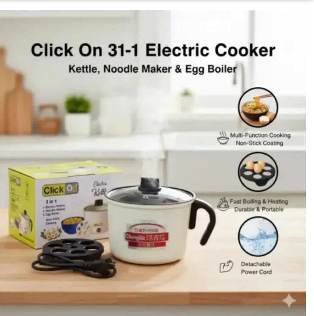3-in-1 non-stick electric kettle